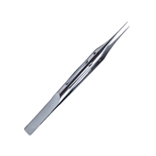 Tennant Tying Forcep Straight With 6mm Long Tying Platforms With Guide Pin Handles 9-0 To 11-0 Sutures On An  Ergonomic Fenestrated Handle Overall Length 4 3/8" (110mm)  